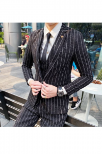 YT13-GRYLTBLKSTR-1XL BLK Black Stripes pre-order b Tuxedo Rental Sale Purchase Ready made Malaysia Kuala Lumpur Selangor