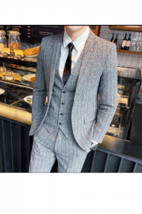 YT13-GRYLTBLKSTR-1XL Tuxedo Rental Sale Purchase Ready made Malaysia Kuala Lumpur Selangor (4)